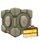 companion cube and cake