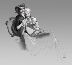 Lyr x Astarion - Reading in Bed