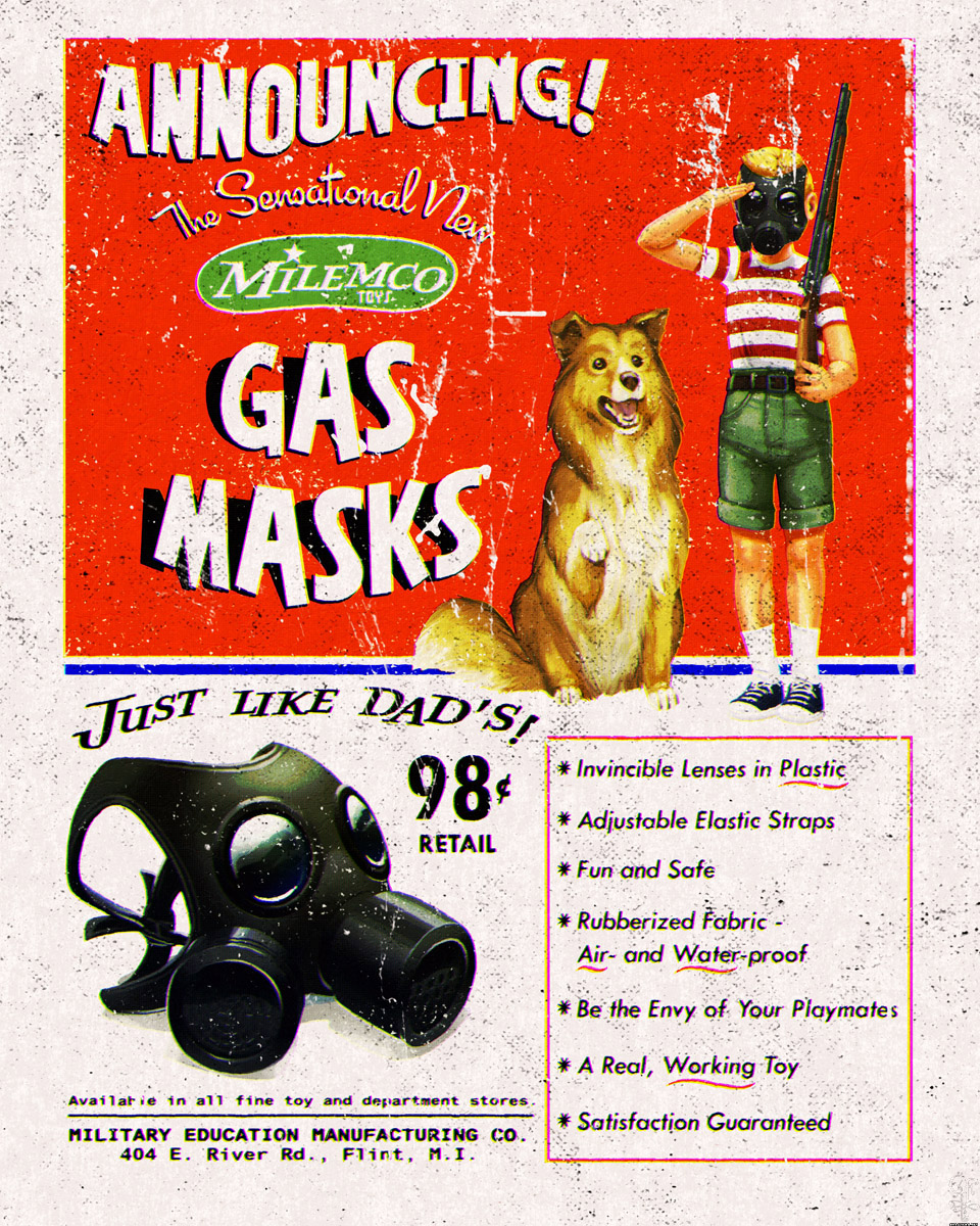 (image for) Atomic Ads - Milemco Gas Masks