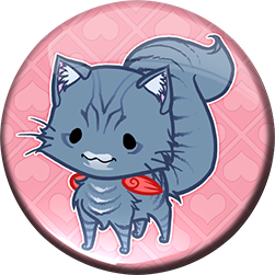 (image for) Grey Tabby Cat - Pink Wings